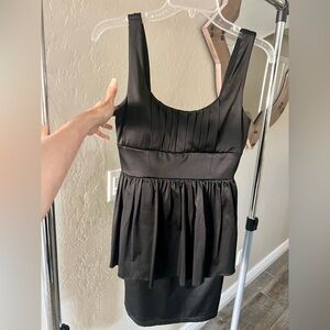 Ruby Rox Black Satin Formal Dress